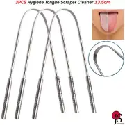 Oral Care Tongue Cleaning Tool Tongue Scrubber Cleaner Scraper For Bad Breath X3