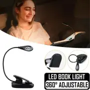 Reading Light USB Rechargeable Clip On Bed LED Book Reading Lamp Stand Light