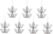 Glow-in-The-Dark Squid Octopus Hooks 7pcs Stainless Steel Double Hook Set for Night Fishing Outdoor Activities