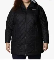 Columbia Plus Size Quilted Hood Puffer Women’s Black Jacket Size 3X NWT