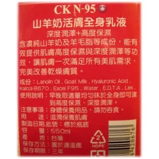 CARVIN KOLAI CKN-95 頂級山羊奶全身乳液