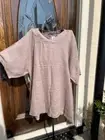 HLT248 Mocha Small NWT Match Point Linen Shirt Tunic Kimono Flax NEW Flax Brown