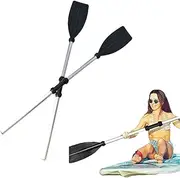 Dinghy Paddle, Boat Oars, 2Pcs Rod High Toughness Water Sports Paddle Grey Aluminium Alloy Oars Canoe Kayak for Inflatable Boat Rubber Dinghy Water Marine Sports,Heavy Duty Aluminum Oars