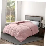Goose Feather Comforter Size, Lightweight Duvet Insert, California King Pink