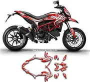 Kungfu Graphics Custom Decal Kit for Ducati Hypermotard Hyperstrada 939 2016 2017 2018, White Red, DCTHYMS1318001-B-KO