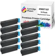 10 Pack Compatible Toner Cartridge for OKI 45807107 (7,000 Pages) for OKI B412 B412dn B432 B432dn B512 B512dn MB472 MB472dnw MB492 MB492dn MB562 MB562dnw