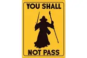 Grindstore You Shall Not Pass Tin Sign (Yellow) (One Size)