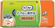 Lifree wipes toilet 72 pieces × 12 piece set that can be flowed in (in total 864 sheets) non-alcoholic Unscented type
