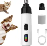 Heusom Silent Groom Pro Nail Grinder for Dogs and Cats, Rechargeable USB Charging, 3 Grinding Ports, Dual-Speed, Ultra-Quiet 1 Set