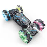 (Blue)LED Gesture Rc Car ,Acrobatic Sideshift ,360 degree Rotation Colorful Lighting,Dynamic Music ,All-Round Driving ,2.4G Remote Control Signal