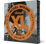 D'Addario XL Nickel Wound Electric Strings, Light Top/Heavy Bottom, 10-52,...