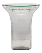 TOV Furniture Cassandra Clear Glass Flared Side Table