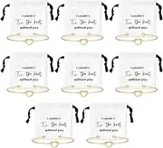 CEELGON 16 Pcs Jewelry Pouch Set of 8 Linen Cotton Small Drawstring Bags & Bridesmaid Knot Bracelet Jewelry Packaging Proposal Gift Bridal Party Favors (Gold)