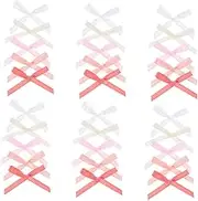 JEWEDECO 100pcs Bow Decoration Mini Bows for Hair Mini Ribbon Craft Bows Mini Ribbon Bows Small Bows for Crafts Miniature Bows for Crafts Mini Hair Bows Bow Ribbon Charm Cake Bows Tiny Bow
