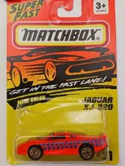 Jaguar XJ-220, 1994 Matchbox Superfast #31, MB239. New color florescent org/yell