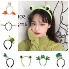 Animal Vegetable Headband Cartoon Frog Plush Hairband Gift Makeup