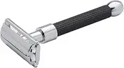 Pristine Shaving Double Edge Butterfly Safety Razor –b – 005 (Black-chrome) (Black)