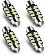 Audak Festoon LED Bulb 39mm 2835 8SMD Canbus Error Free Fit for Interior Dome Map Lights Door Courtesy Lights Trunk Lights License Plate Lights (Pack of 4)