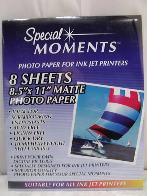 SEALED NEW Special Moments Glossy Photo Paper 8.5 X 11 - 8 Sheets