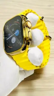 GOLD Apple Watch ULTRA 2 49mm Titanium Custom Diamond Polished Anodized Yellow B