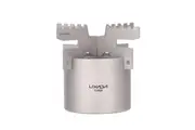 Lixada Mini Alcohol Stove Lightweight Titanium Liquid Spirit Alcohol Stove Furnace with Cross Stand Rack for Outdoor Camping Backpacking Hiking