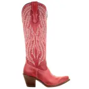 Corral Boots Rioja Red Embroidered Snip Toe Cowboy Womens Red Casual Boots E131