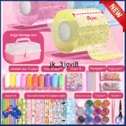 63Pcs Blowing Bubble Full Set Nano Glue Kneading Nano Tape Nano Adhesive Bubble