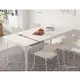 極簡奶油風純白色巖闆可伸縮餐桌椅長方形傢用小戶型簡約拉伸飯桌折疊桌 餐桌 飯桌 伸縮桌 IZJM