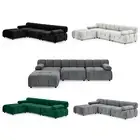Foret 4 Seater Sofa Modular Arm Ottoman Tufted Velvet Lounge Couch