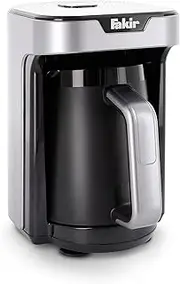 Fakir Kaave Mono - Turkish Mocha Machine for Home & Office I Electric Coffee Machine with Measuring Spoon I One-Touch Control I 280 ml Container for 4 Cups I Silver I 535 Watt