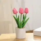 High Quality Artificial Flowers Accessories Plastics Reusable Tulip Potted
