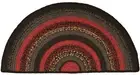 Braided Hearth or Doorway Rug Half Circle w/ Nonslip Pad 33" L Cumberland