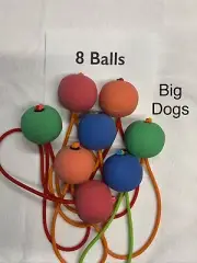 Slingshot Balls - 8 Pack - Large Dog Toy - Fetch Games - Assorted Colors