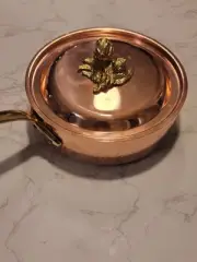 RUFFONI HISTORIA Hammered Copper-Clad Artichoke Lid Saute Pan Italy 2.5qt