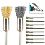 20Pcs Steel Wire Brush Polishing Wheels Set Cleaning Kit Rust Tool For Drill Bit