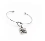 Goals Are Dreams With Deadlines Cuff Charm Bracelet, Daughter, Wife Gift
