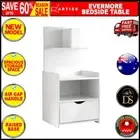 Bedside Table Cabinet Shelf Display Drawer Side Nightstand Unit Storage Stylish