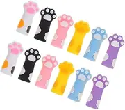 Generic 12pcs Cat Paw Pencil Cap Pencils for Lead Pencils Pencil Topper Decoration Pencil Protectors Practical Pencil Caps Decorative Silicone Caps Pencil Tip Pencil Decors