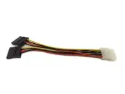 4 Pin IDE Molex to 2 Serial ATA SATA Y Splitter Hard Drive Power Supply Adapter