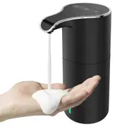 Automatic Soap Dispenser Black, Foam Soap Dispenser Rechargeable Non-Contact Automatic Soap Dispenser for Bathroom