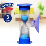 3 Min Hourglass Blue Sand Save Water Shower Timer No Battery Needed