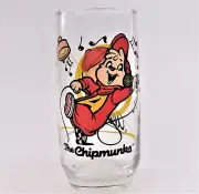 Alvin the Chipmunks Music Notes Drinking Glass Karmon Ross Hardees 1985