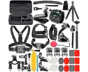 50 in 1 Action Camera Accessory Kit Compatible with GoPro Hero10/9/8/7/6/5/4,GoPro Max,GoPro Fusion,Insta360,DJI Osmo Action/Action 2,AKASO,and more