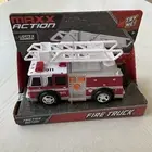 Red Fire Truck Lights & Sound Friction Motor Fire Engine Toy Maxx Action - NEW