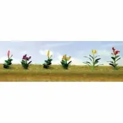 MRC JTT Scenery O Assorted Flower Plants 4 Train Layout 1" Height 10/pk 95564