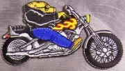 Embroidered Novelty Patch Hog Biker Motorcycle NEW