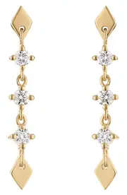 EDEN PRESLEY Long Shine Diamond Linear Drop Earrings at Nordstrom One Size