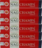 Vijayshree GOLDEN CHAMPA 15g Incense Sticks - Bulk 6 Packets