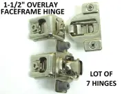 7-pc CABINET FACE-FRAME COMPACT HINGE 1-1/2" OVERLAY SEE PHOTOS! FREE SHIP! BF
