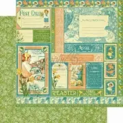Graphic 45 Children's Hour Collection Easter Showers 12 x 12 April Cardstock